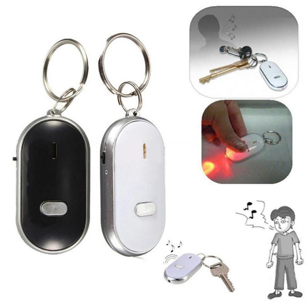 Sound Control Wireless Anti-Lost LED Key Finder Find Locator Keychain Whistle Beeped Dog Cat Tracker Kids Bag Wallet Tracking