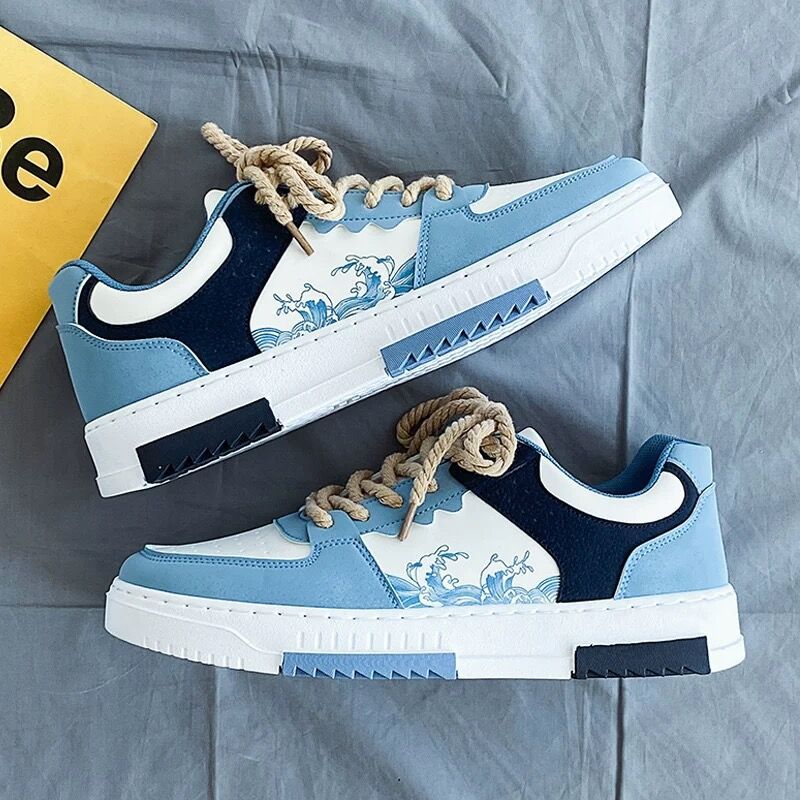 Summer Fashion Shoes Men Breathable Sneaker Fashion Running Trainers Flat Printed Sneakers
