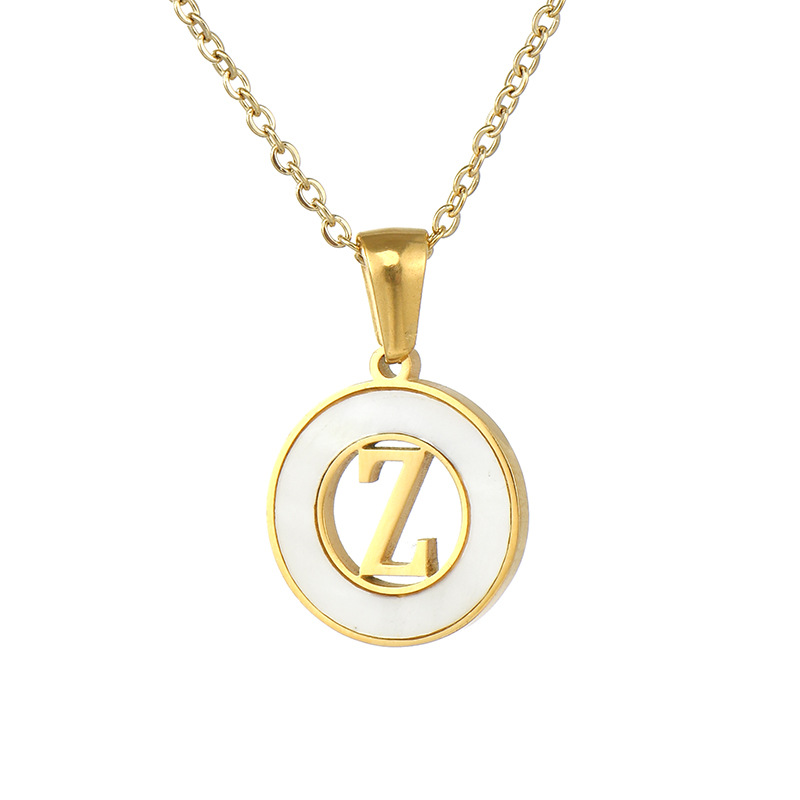 Initial Letter Necklace Women, Tarnish Free Gold Alphabet Pendant Necklaces, Stainless Steel Chain Jewelry Gifts for Girls 4 s,
