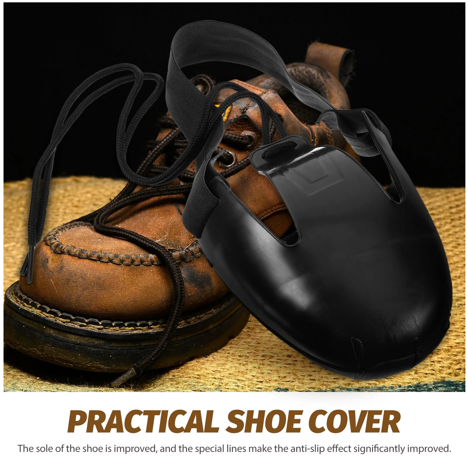 Non-slip Anti-smash Safety Shoe Covers Work Shoes Tip Pvc Steel Toe Caps for 240613