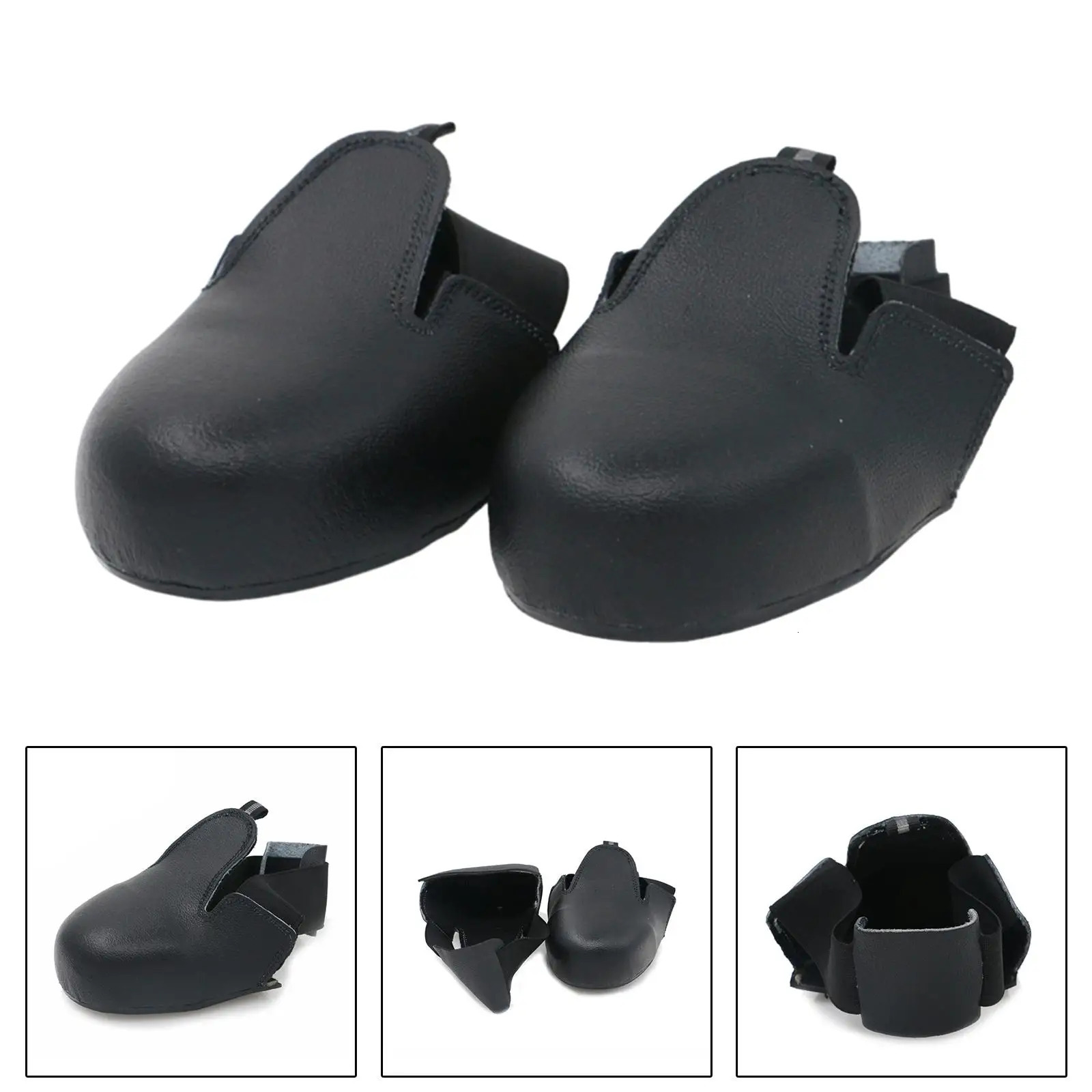 Toe Cap Safety Overshoes Universal Toe Work Shoe Cover Shoe Cap Workplace Anti Smash Cover Anti Smashing PU Leather Shoes Covers 240613