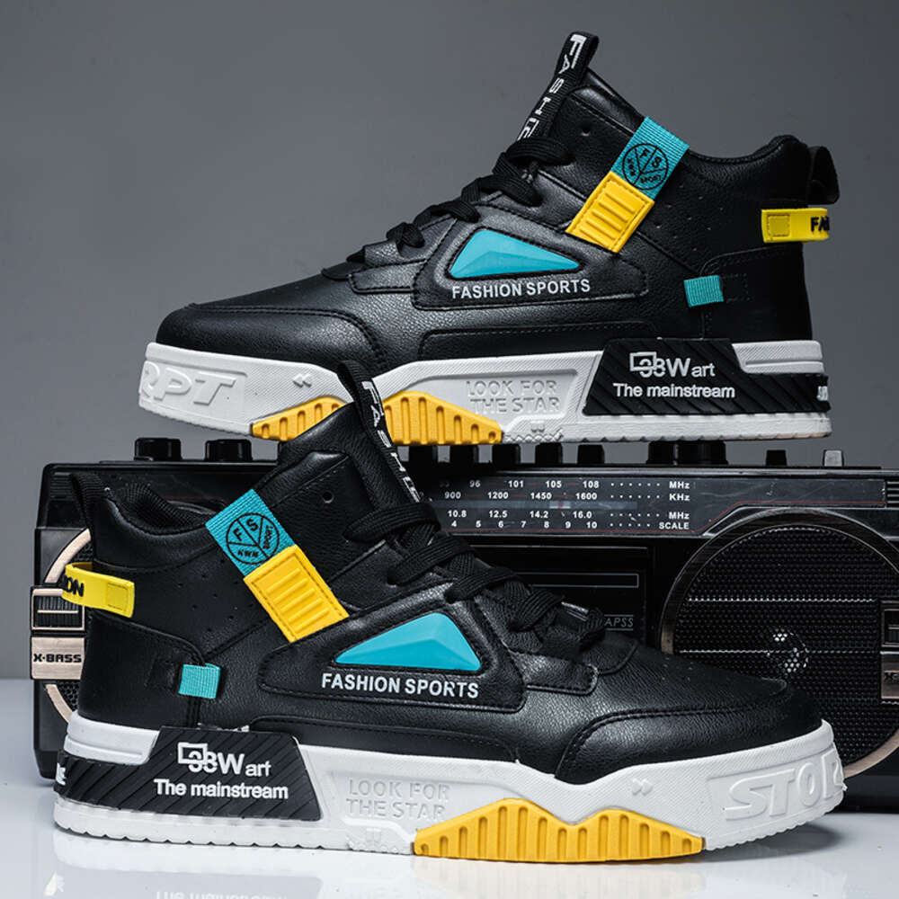 2024 New Product High Top Flat Bottom Sports Skateboarding Style Casual Shoes for Men