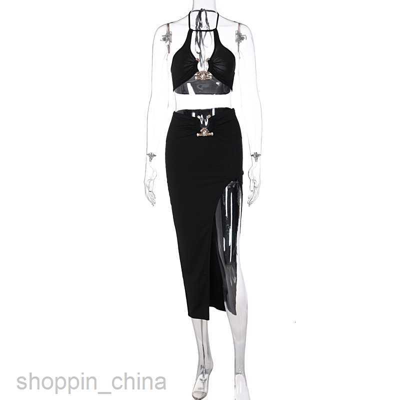 Two Piece Dress Sets Women's Spring New Style Sexy Wrapped Chest Half Skirt Two Piece Fashion Set for Women