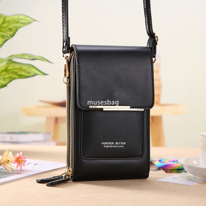 Designer Women's High Quality Touch Screen Phone Bag Small Crossbody Cute Carrying Phone Bag Vintage Fashion Key Change Bag Vertical Style