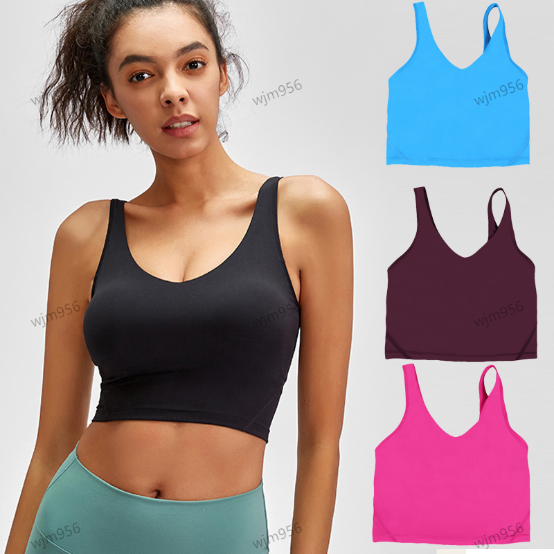 Women's close Yoga Bra align Tank Top skin bralette lingerie U-shaped take have Chest Cushion no awkward Women's Fitness Sleeveless Fitness tirapugni kick target vest