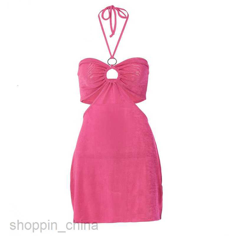 Basic Casual Women Dresses Feng Spring Explosive New Hanging Neck Hollow Fashion Dress for Women