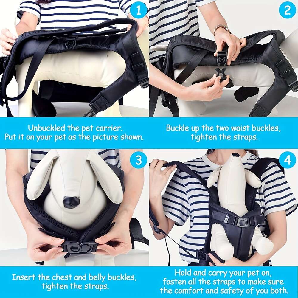 Front Pet Backpacks, Adjustable Hands Free Dog Backpack Carrier For Medium Small Dogs H6.13#78 s 06249