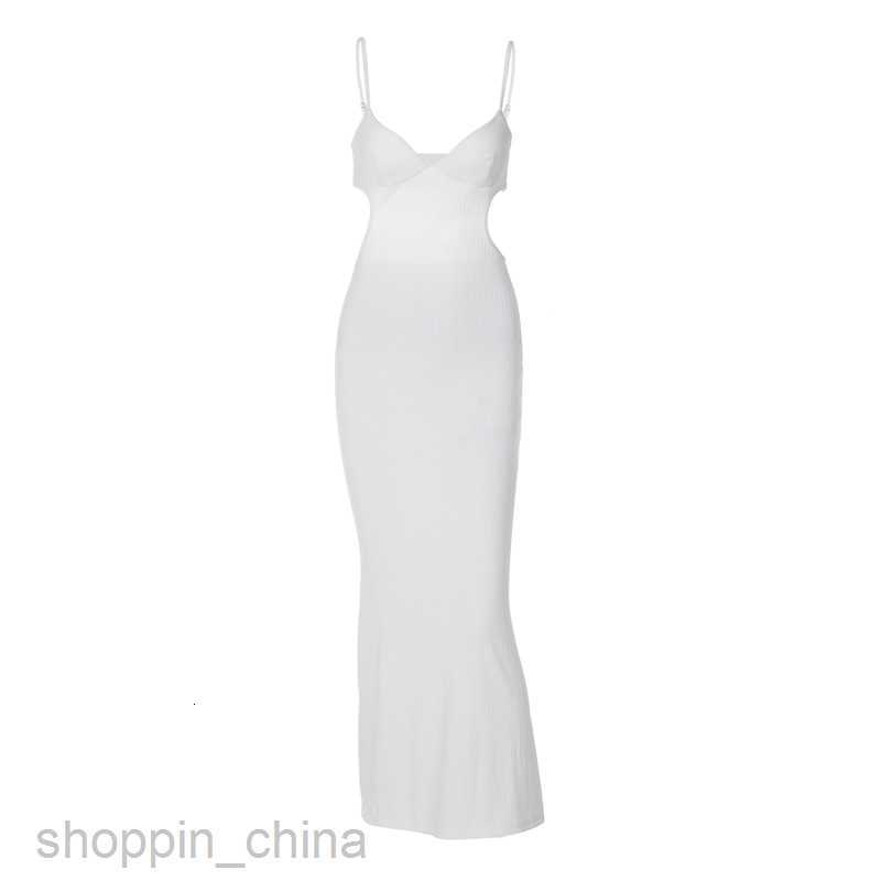 Basic Casual Women Dresses Women's fashion spring new sexy open-back hollowed-out long dress suspenders fitted dress