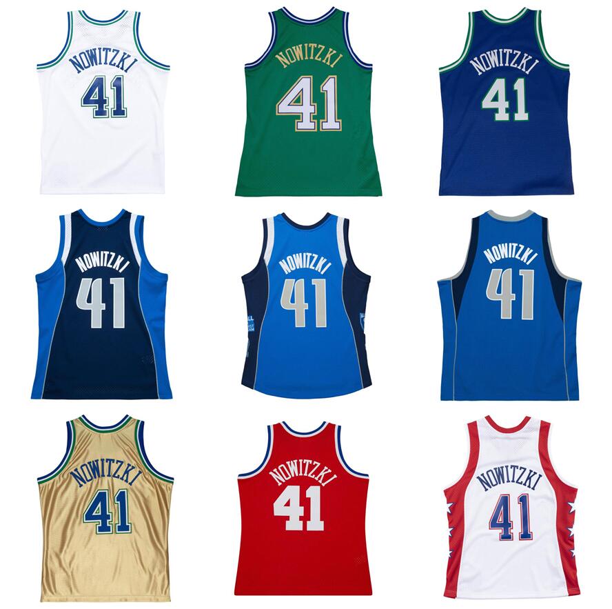 Dirk Nowitzki stitched Basketball Jerseys 1998-99 10-11 blue white MN Hardwoods classic retro jersey Men youth women S-6XL