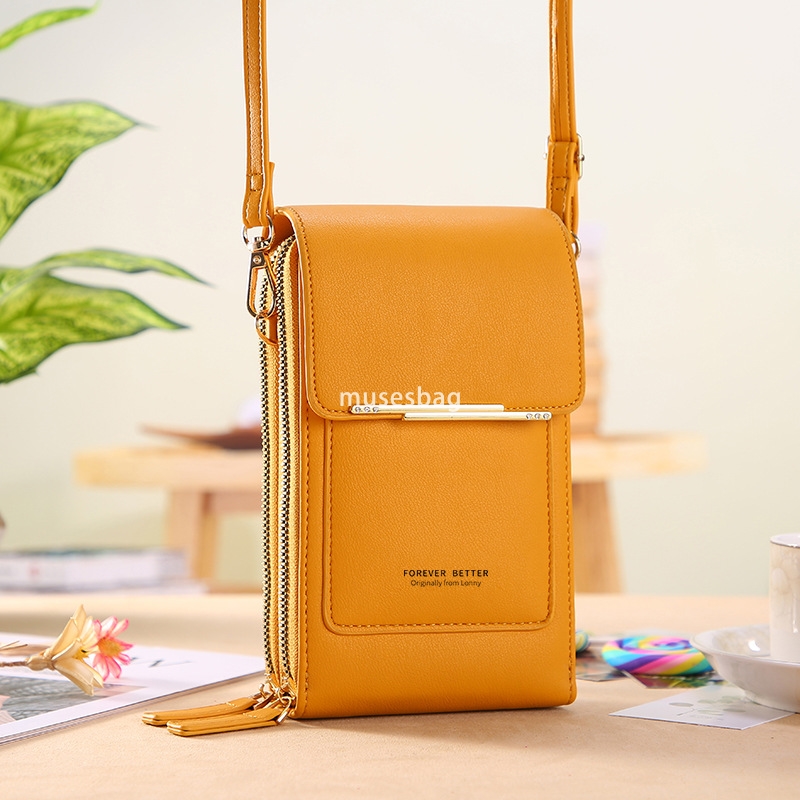 Designer Women's High Quality Touch Screen Phone Bag Small Crossbody Cute Carrying Phone Bag Vintage Fashion Key Change Bag Vertical Style