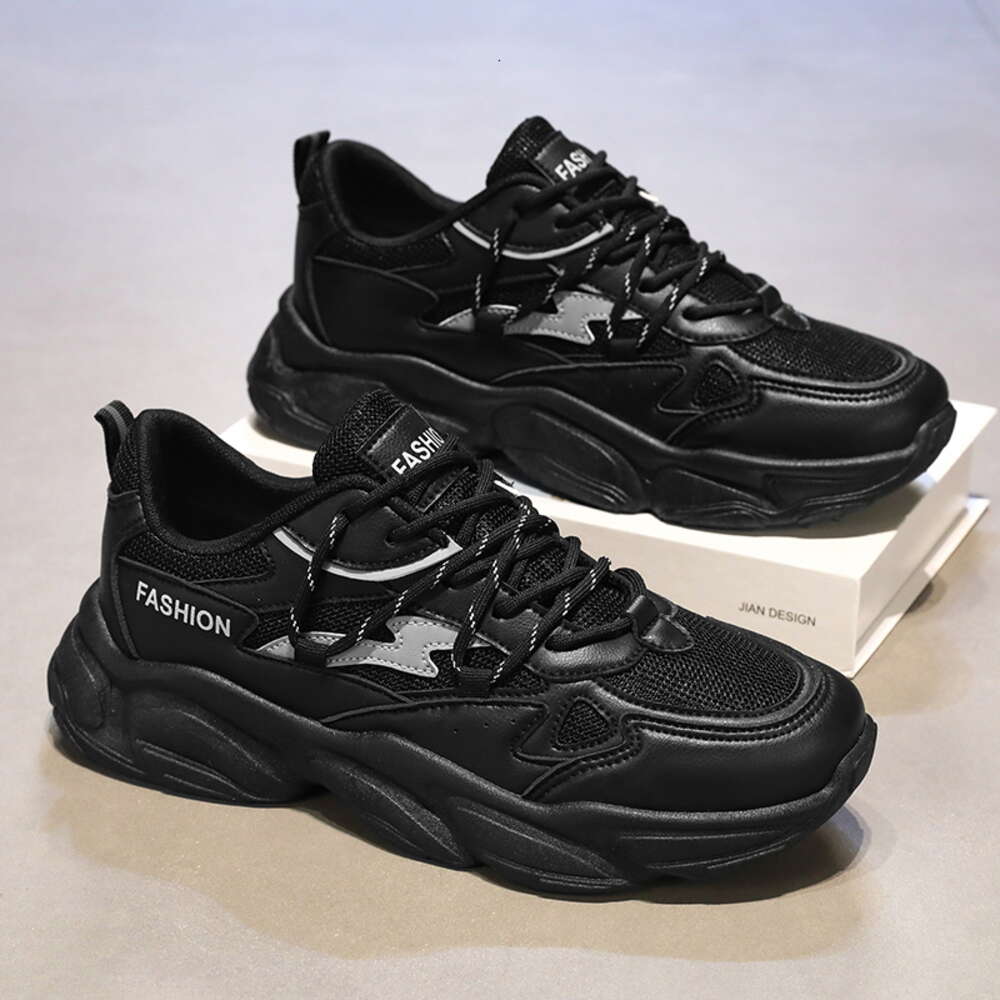 Hot Selling Men's Sneakers New Mesh Breathing Design with Increased Height Casual Chunky Sports Shoes