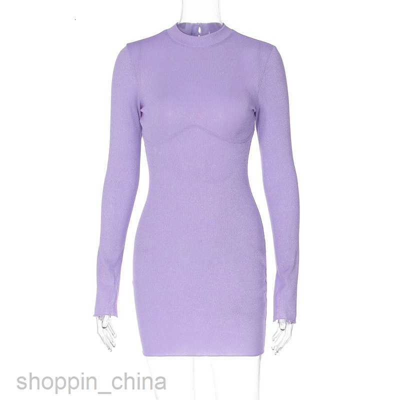 Basic Casual Dresses New solid color fashionable shiny silk long sleeved sexy backless slim fitting street style versatile dress for women Women Shirt