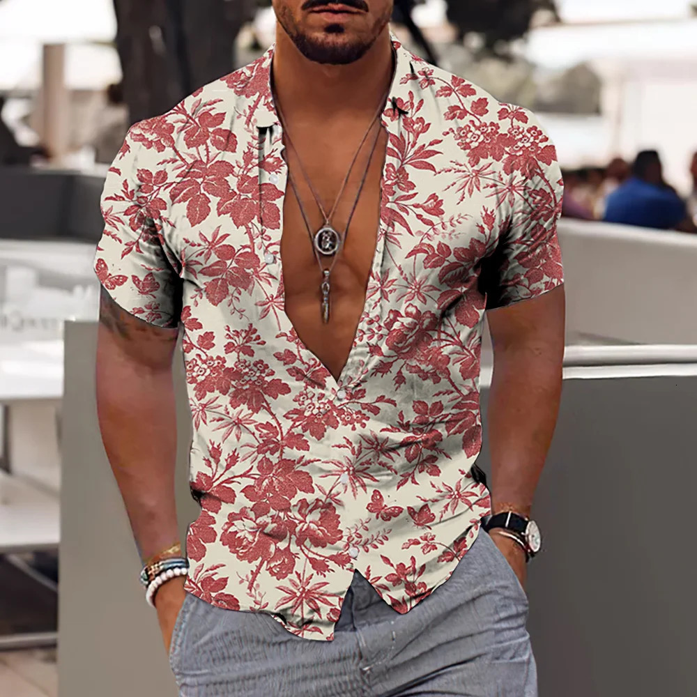 2023 Coconut Tree Shirts For Men 3d Printed Mens Hawaiian Shirt Beach 5xl Short Sleeve Fashion Tops Tee Man Blouse Camisa 240601Z