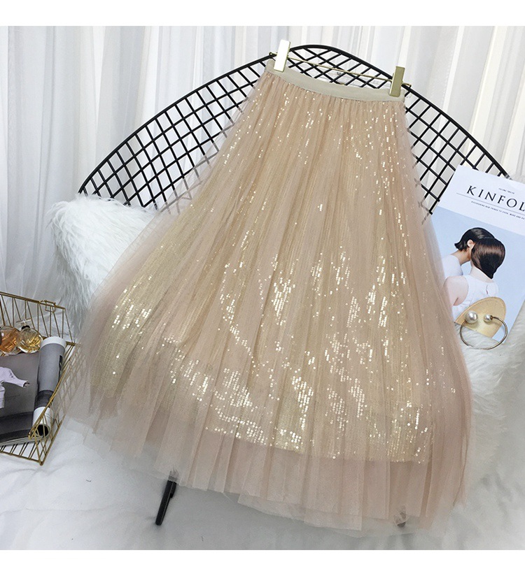 Floral Embroidery A-line Tutu Lace Mesh Skirt Women Elegant Tulle Long Pleated Skirt Women Midi Skirt Summer Hot Sale 210309