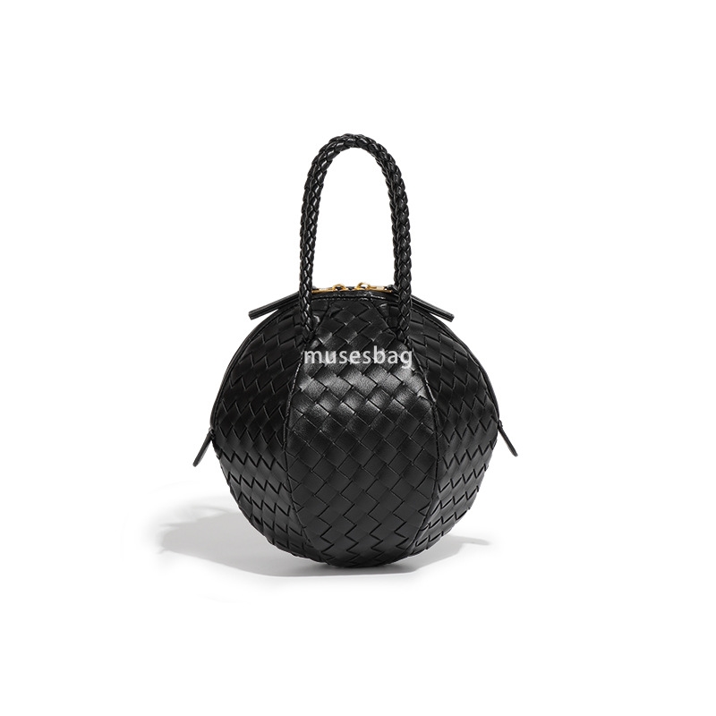 Fashionable Design Spring/Summer New Handwoven Handheld Embroidered Ball Bag with Simple and Versatile Texture Single Shoulder Crossbody Bag for Women