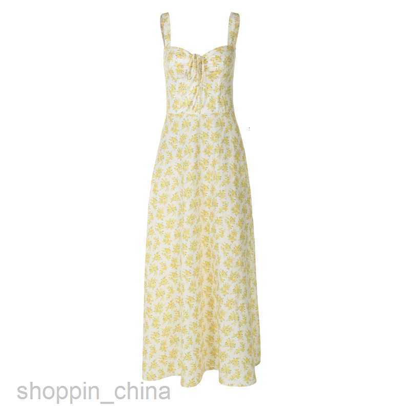 Basic Casual Dresses Summer sweet style suspender floral fairy essential new loose and versatile wrapped chest dress