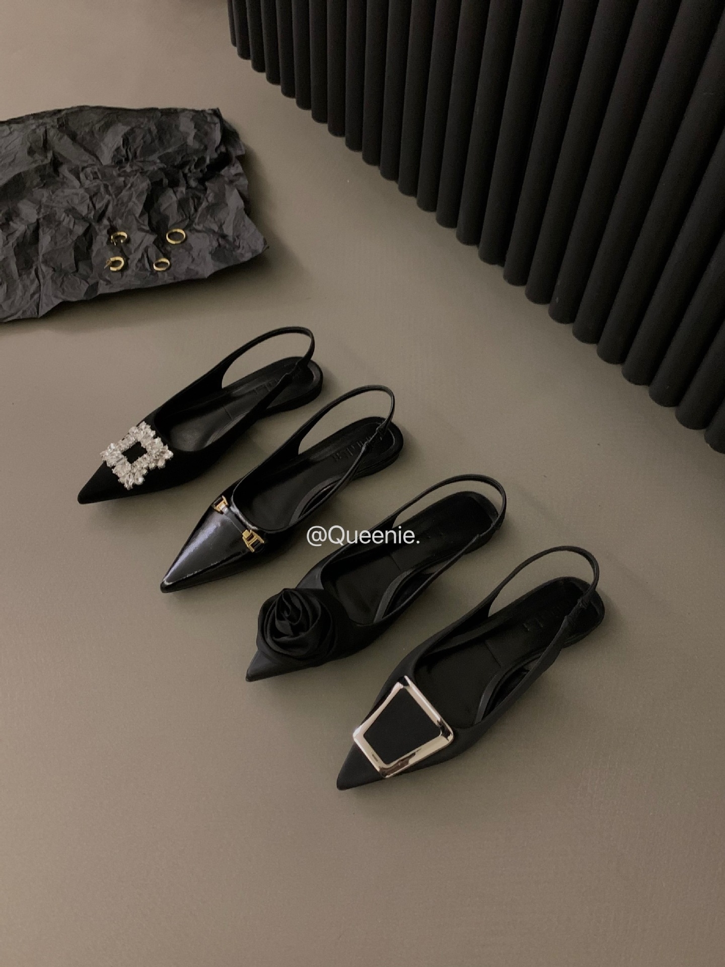 Women's Shoes New Design Heighten Breathable Gentle Casual Style Pointed Toe Triple Black Free shipping