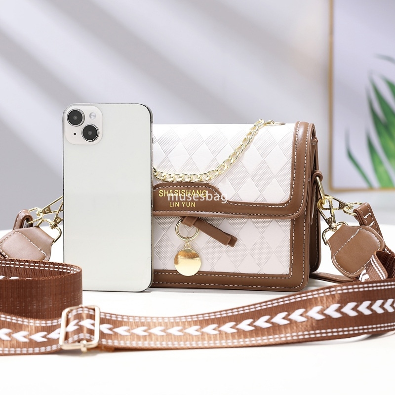 High quality women's designer multifunctional practical small bag high-end diamond grid small square bag fashionable and versatile single shoulde