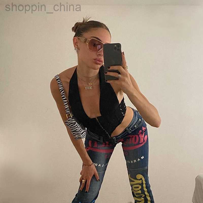 Women's Tanks Camis 2024 Spring Women Solid Color Neck Hanging Open Back Hook Small Tank vest tees tops