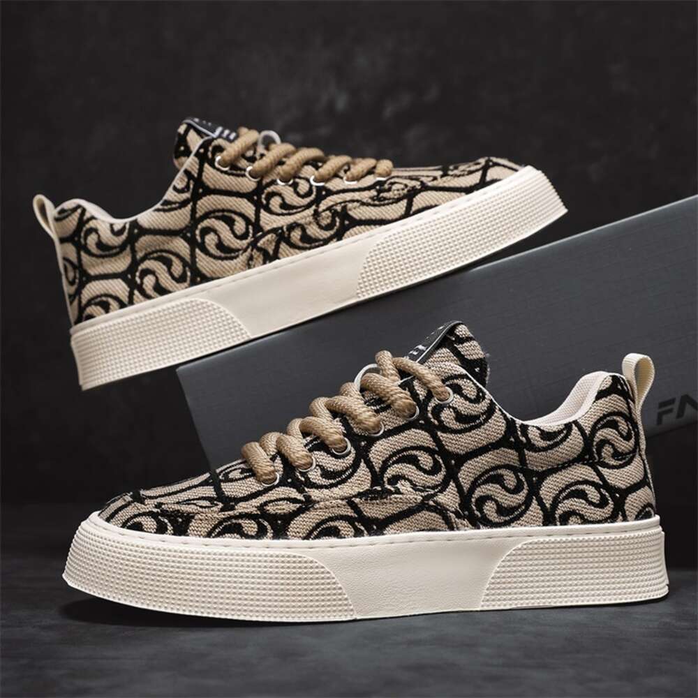 2024 Spring Fashion Brand Casual Sports Sneakers Low-Top Breathable Canvas Shoes High Style Anti-Slippery Comfort Autumn
