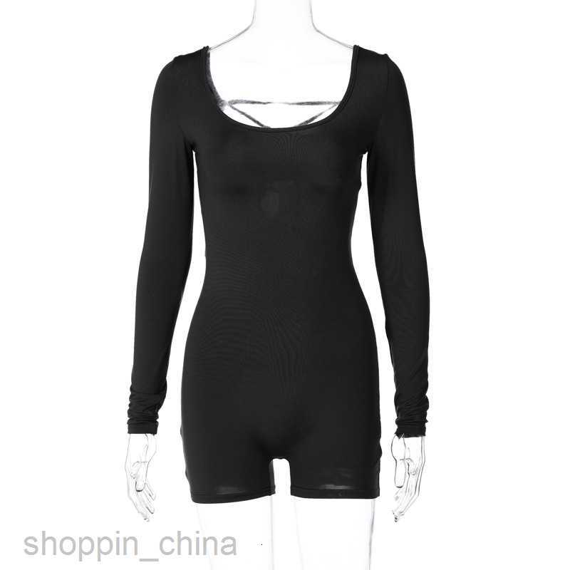 Women's Tracksuits Wind Women's Autumn New Long Sleeve U-Neck Lace Up Open Back Waist Hip Lift Sports Yoga Jumpsuit Sets