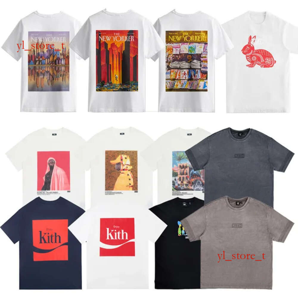Kith T Shirt Rap Hip Hop Ksubi Male Singer Juice Designer T-Shirt Wrld Tokyo Shibuya Retro Street Fashion Brand Short Sleeve T-Shirt d75