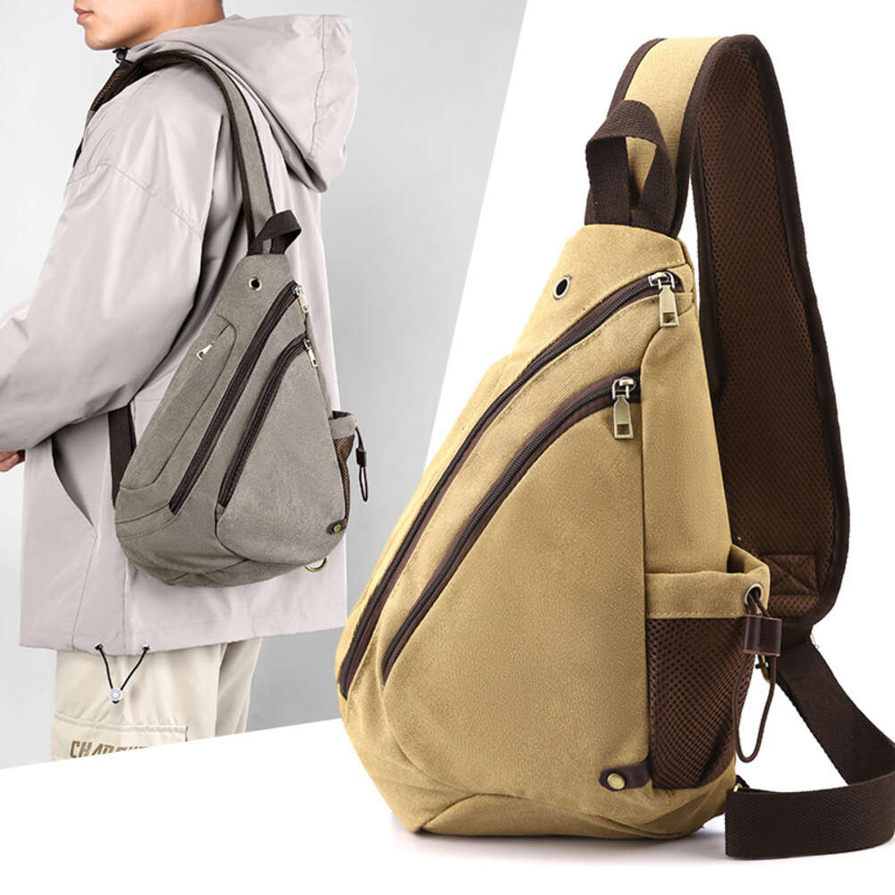 style Functional crossbody for men's fashion label single shoulder bag, multifunctional cycling backpack, large capacity canvas bag H6.13#35 ddmy