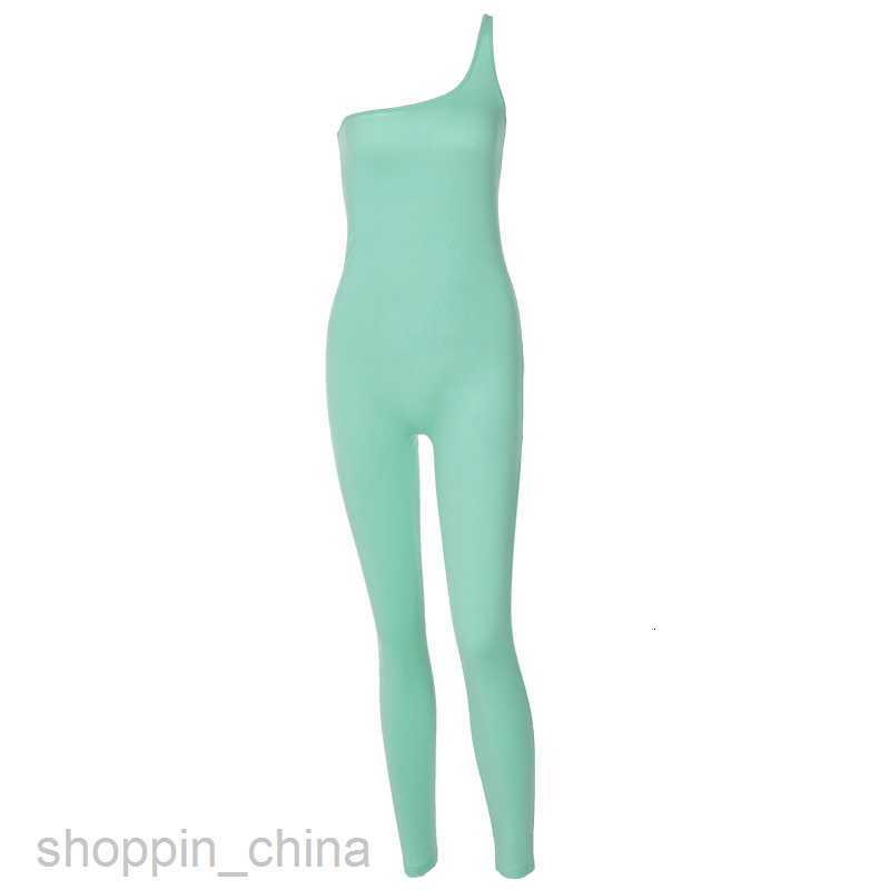 Women's Jumpsuits Rompers Spring Women's Wear New Solid Color One Shoulder Slim Fit Hip Lifting Sports Fitness jumpsuit for Women
