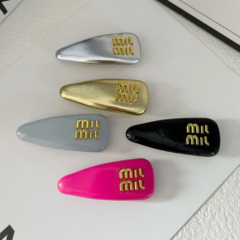 5 Colors Leather Waterdrop Letter Hair Clip Women Girl Cute Letters Barrettes for Gift Party Fashion Hair Accessories