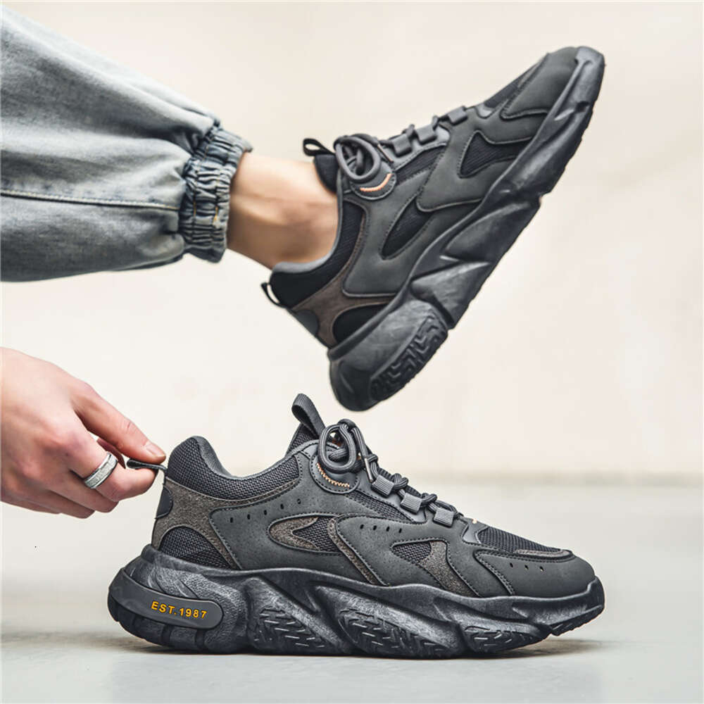 2024 New Breathable Mesh Casual with Thick Sole Increase Chunky Trendy Shoes