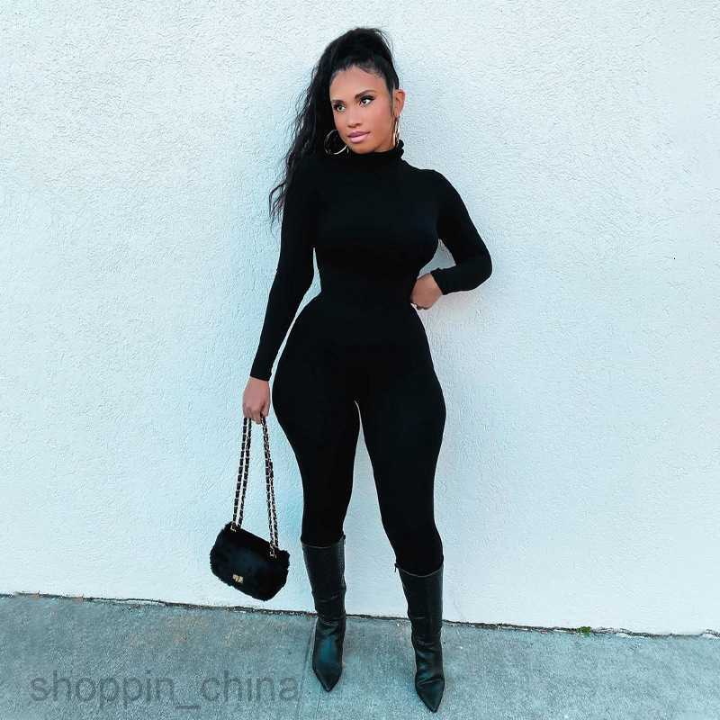 Women's Jumpsuits Rompers Women's autumn and winter new solid tight sports body-building jumpsuit children