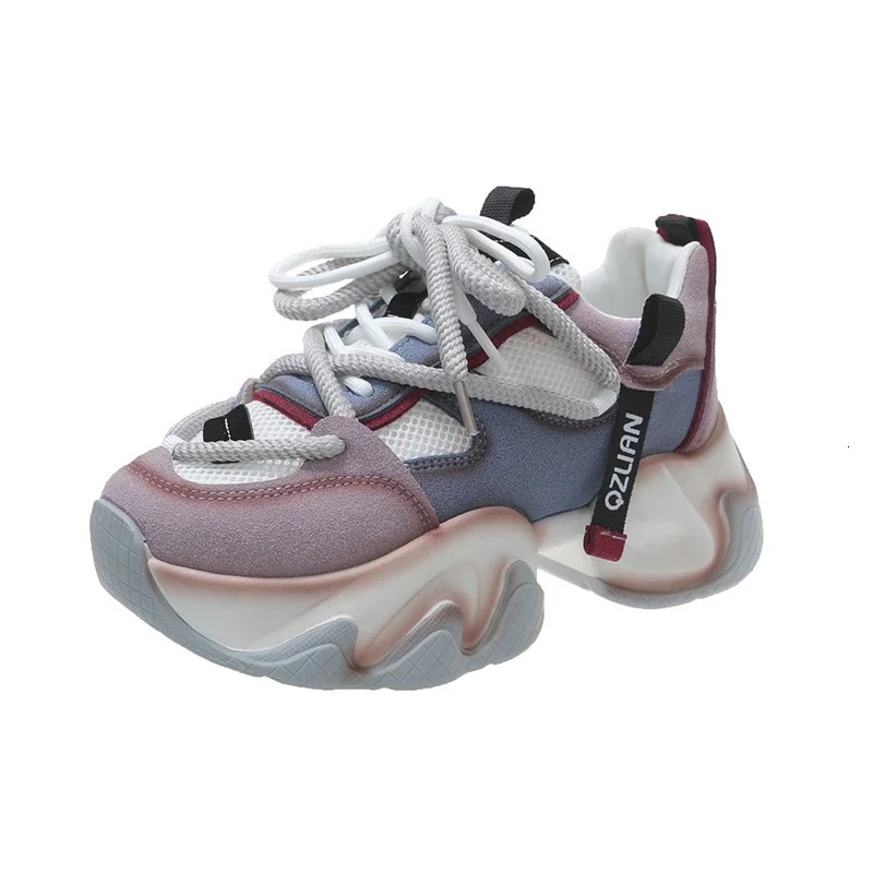 High Platform Sneakers Women Thick Sole Sports Ladies Trainers Vulcanized Shoes Woman Chunky Sneakers Zapatillas Mujer 10CM 240612