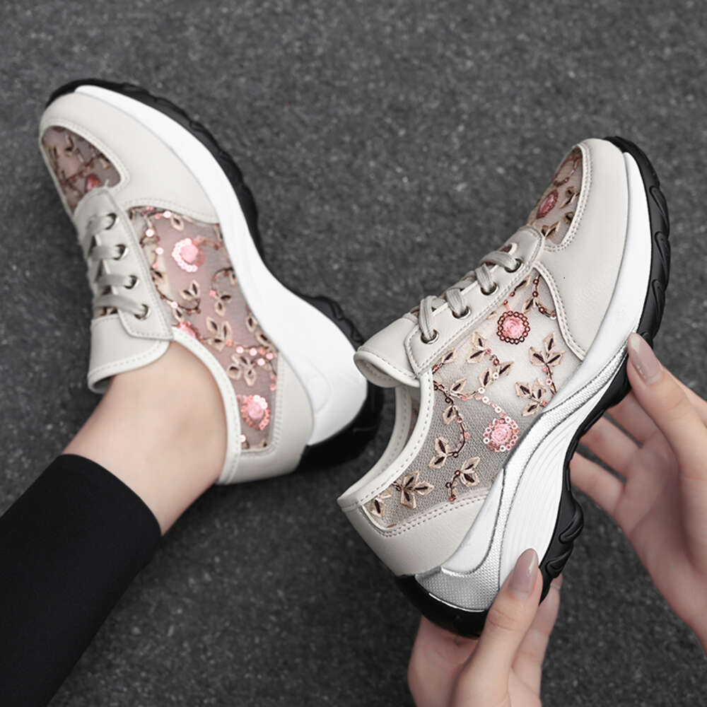 Casual New Spring Autumn Shoes Fashion Embroidered Breathable Flower Lace Up Women Sneakers ddmythur ddmythur ddmythur
