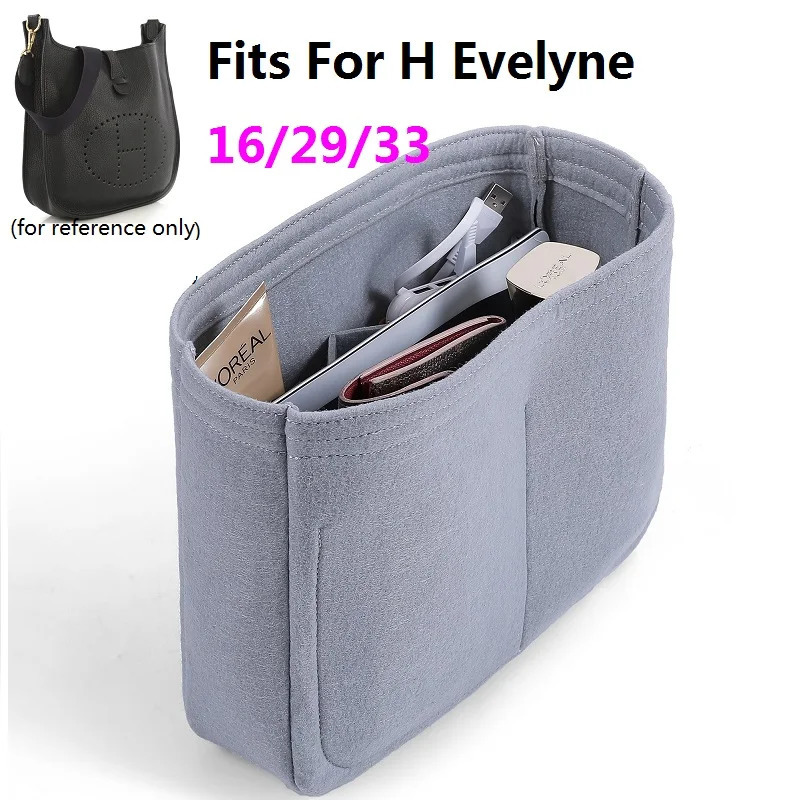 3 Suitable for Evelyn Saddle Felt Insert Handbag Organizer Travel Wallet Portable Makeup Bag 240531 4