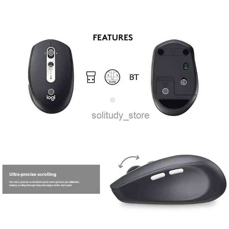 Mice Top M590 Wireless Mute Bluetooth Mouse 2.4GHz Unifying Dual Mode 1000 DPI Multi-Device Optical Silent Mouse Office PC Mice Q240613