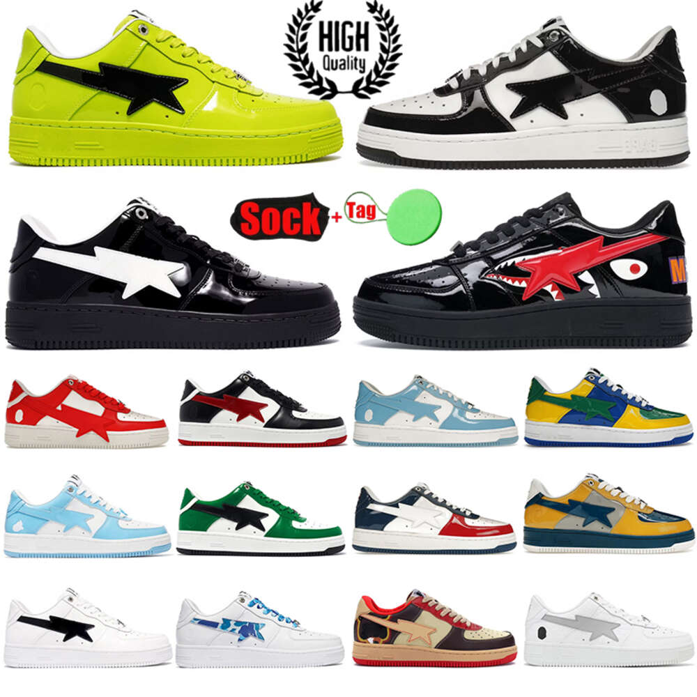 Designer Shoes For Mens Womens Sta Casual Sports Sneakers Black White Patent Leather Star Golden Fashion Flats Luxury Trainers sale