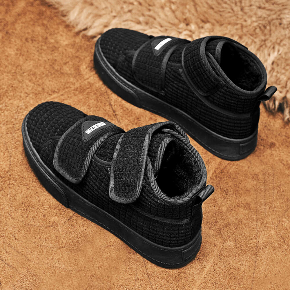 246 Special Offer Shop Autumn Winter Corduroy Mid Top Men's Boots and Cotton Shoes