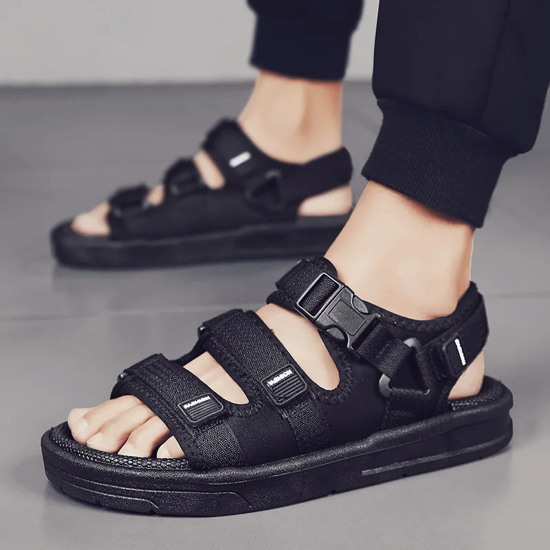 Mens Summer Single Shoes Beach Sandals Men Outdoor Slippers Wear-Resistant Non-Slip Sports Flat Sandals Sandalias Hombre 240612