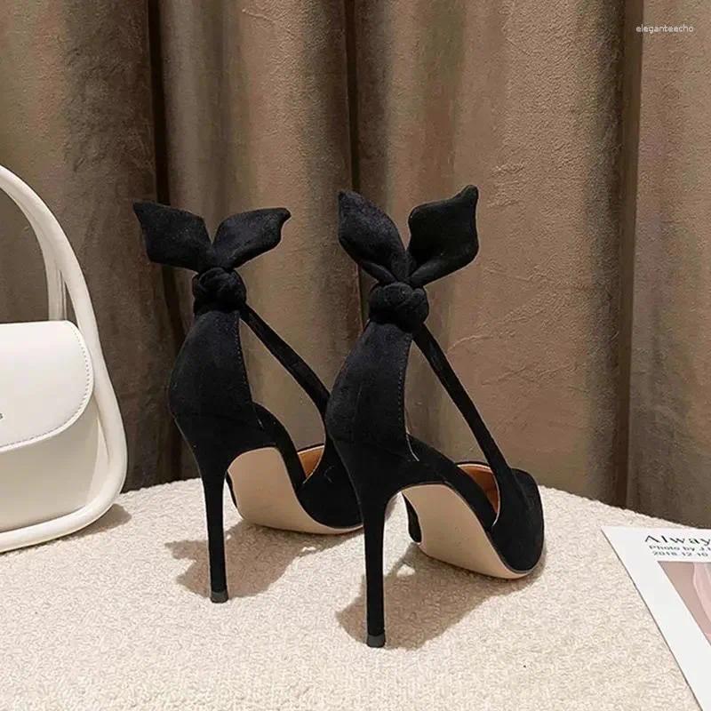 Dress Shoes Women Pumps Suede High Heels 2024 Fashion Office Stiletto Party Feast Female Comfort 4a0