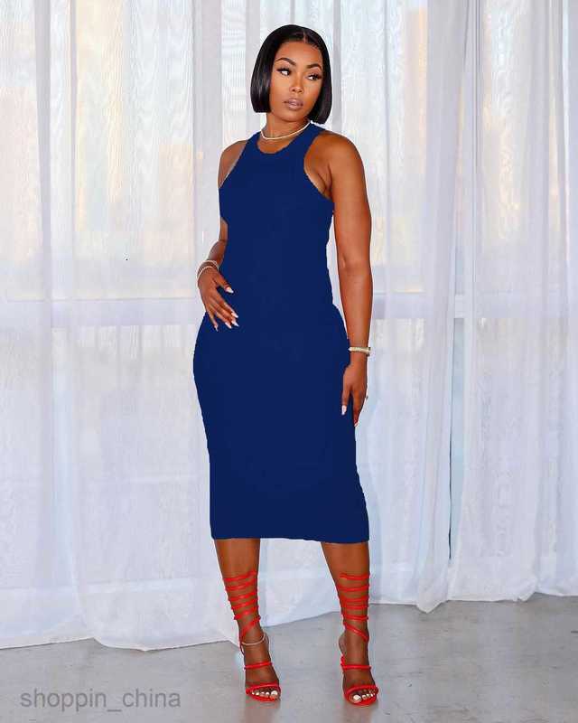 Basic Casual Women Dresses Women's Fashion Elegant Pit Stripe Elastic Dress