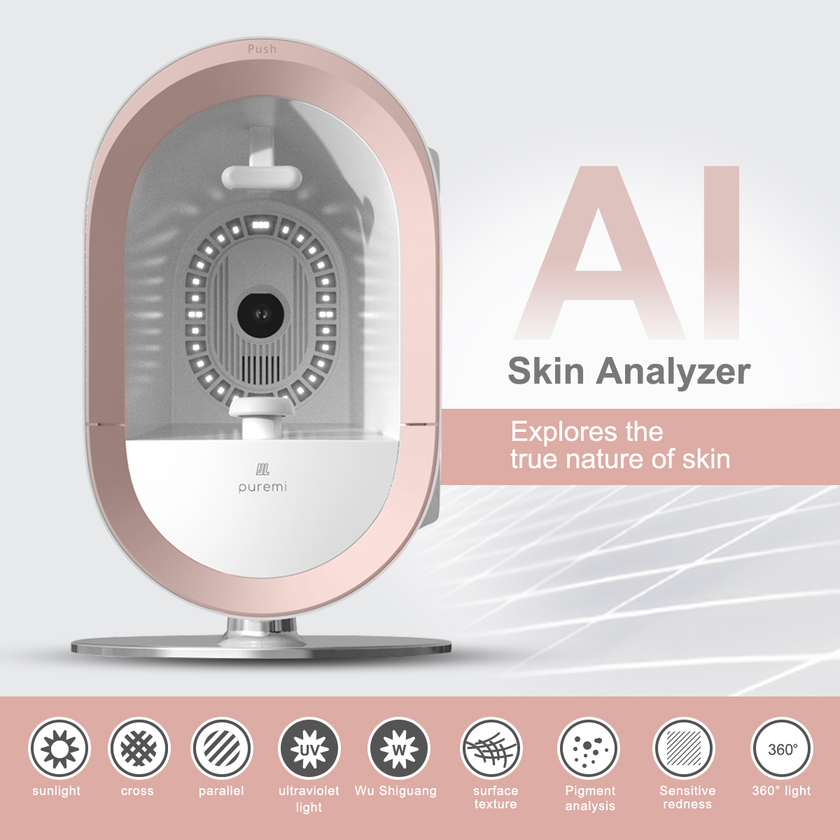 Skin Scanner Diagnostic Analyzer Skin Analyzer Machine Facial For Skin Analysis