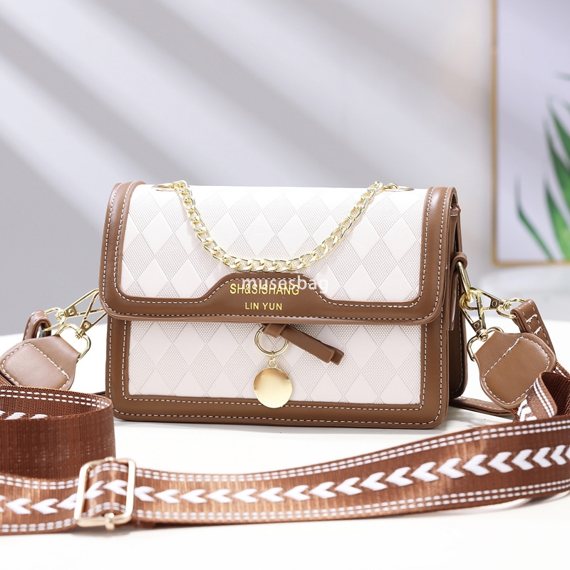 High quality women's designer multifunctional practical small bag high-end diamond grid small square bag fashionable and versatile single shoulde