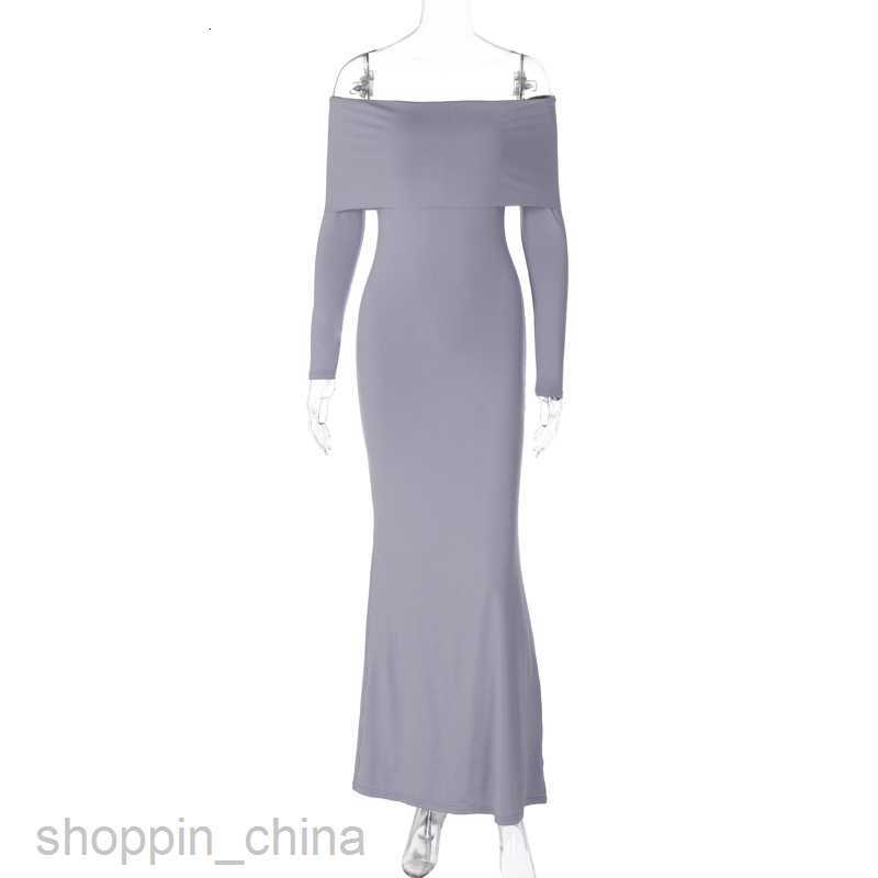 Basic Casual Women Dresses Elegant style one shoulder new patchwork patch long sleeved wrap buttocks middle style solid color dress for woman