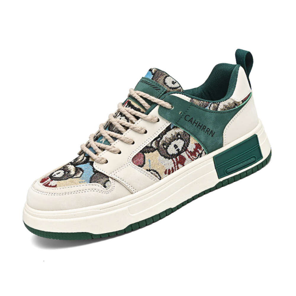 Men's New Casual Breathable Skateboarding Running Sports Sneaker Fashionable Thick Soles Board Shoes for Walking