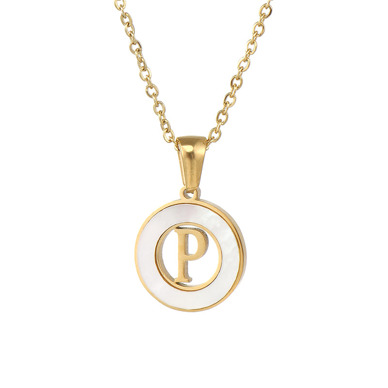Initial Letter Necklace Women, Tarnish Free Gold Alphabet Pendant Necklaces, Stainless Steel Chain Jewelry Gifts for Girls 4 s,