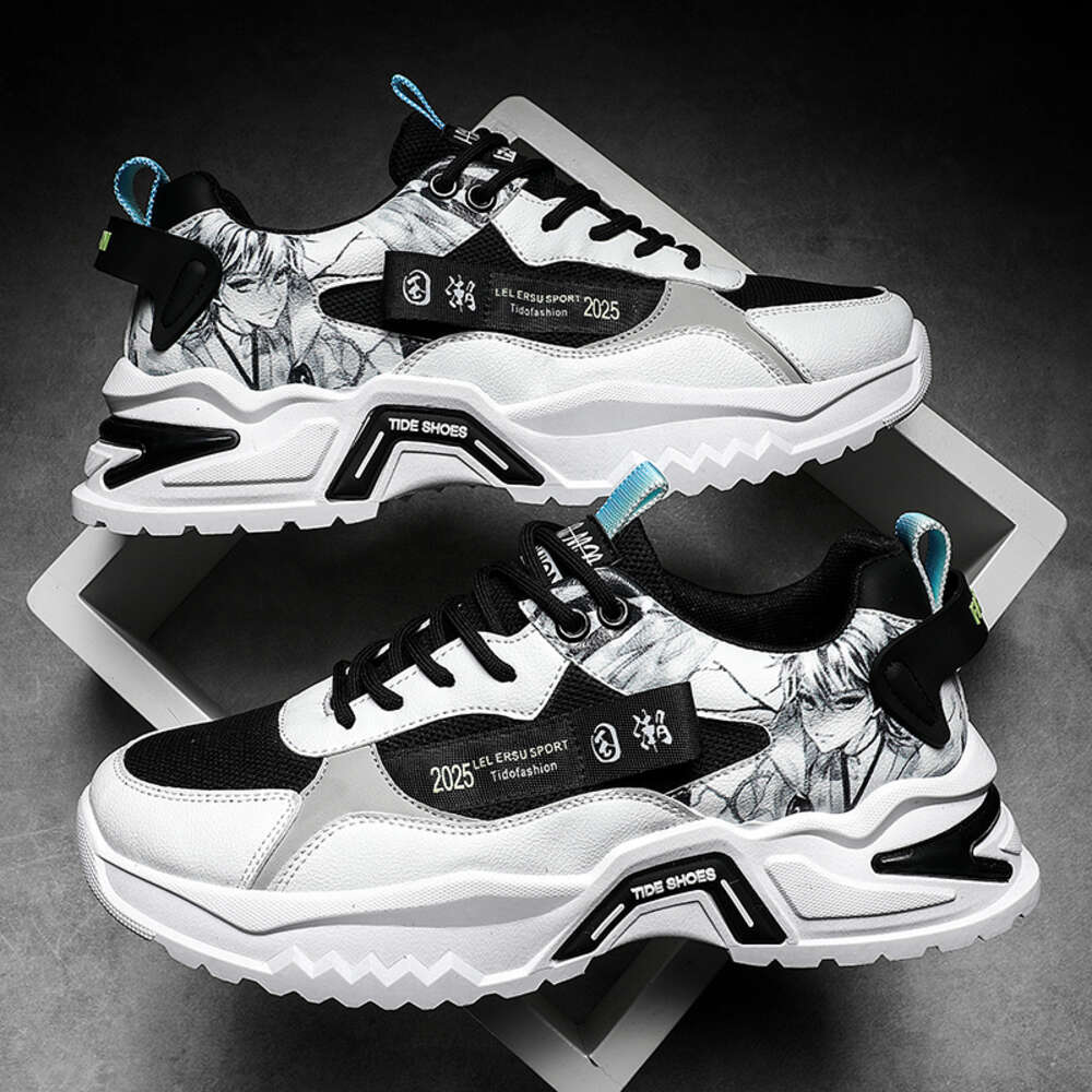 2024 Men's Casual Leather Trend High end Sports Basketball Style Running Shoes