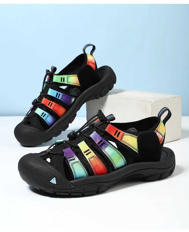 Women Mesh Sandals Summer Classic Mens Outdoor Sandals Soft Comfortable Beach Sandals Slippers Men Shoes Large Size 36-46 240612