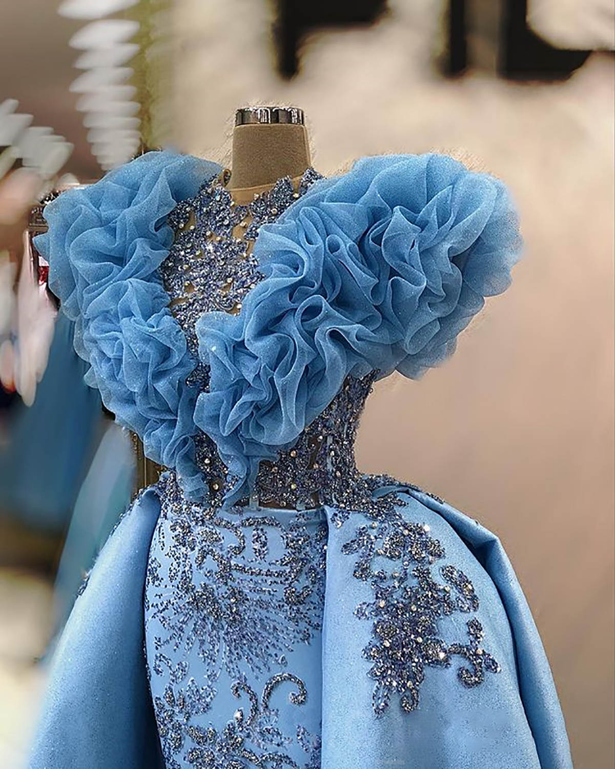 Prom Vintage Evening Gowns With Detachable Train Beading Sequins Rhie Custom Made Party Dresses Vestidos De Noche 6660306