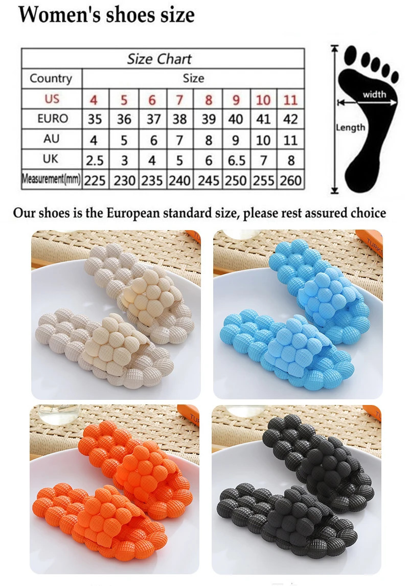 Summer Personality Bubble Fashion Slippers Home Massage Bottom for Men and Womens Sandals Womens Flip Flops 240613