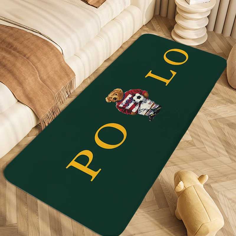 Carpets Foot Mat P-Polo Rug for Bedroom Useful Things for Home Hallway Sleeping Room Floor Carpet Washable Non-slip Kitchen Rug Bathmat J241128
